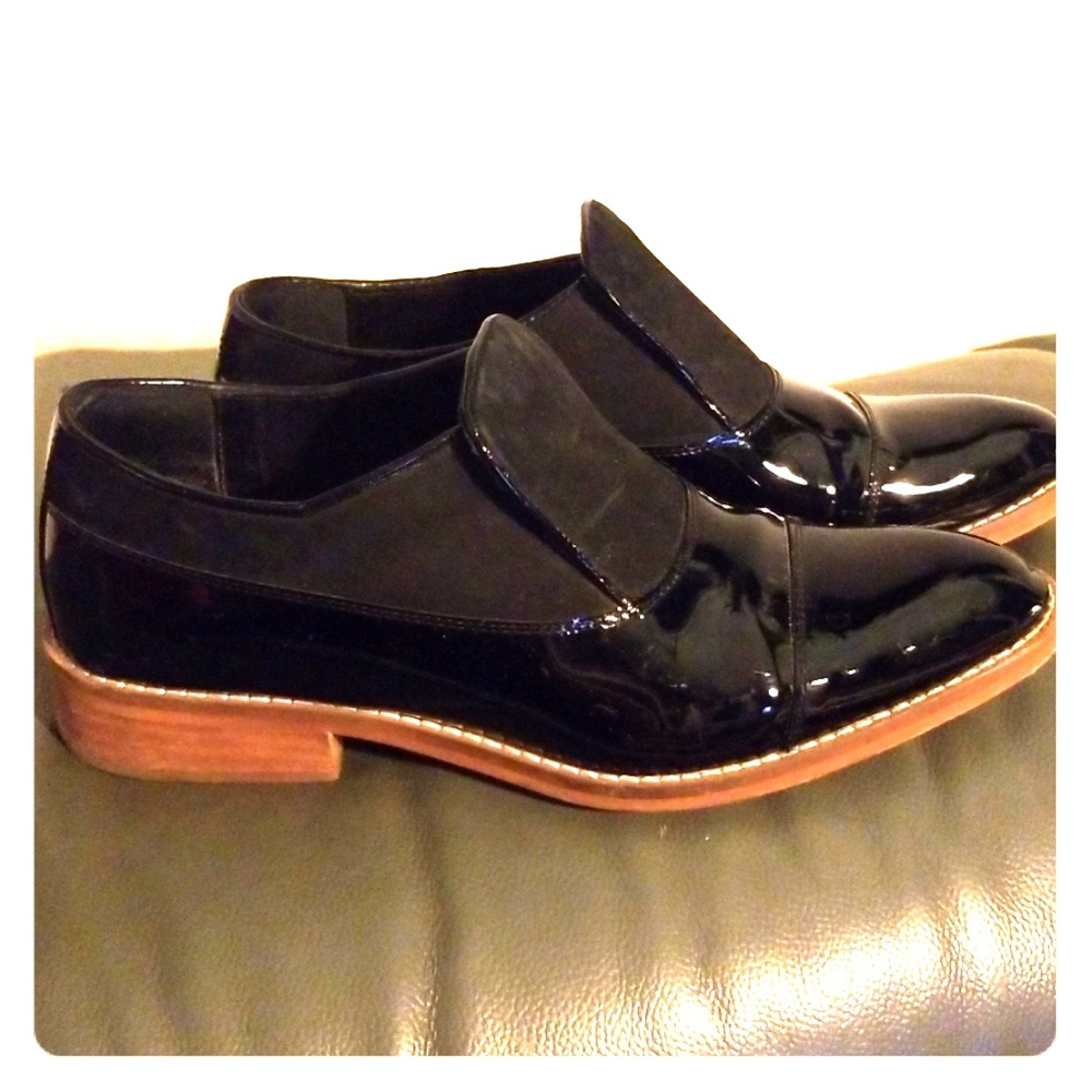Womens patent leather loafers